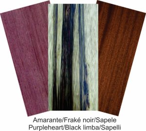 Amarante/Fraké noir/Sapele