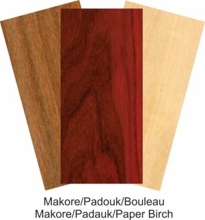 Makore/Padouk/Bouleau