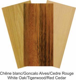 Chêne blanc/Goncalo Alves/Cèdre Rouge
