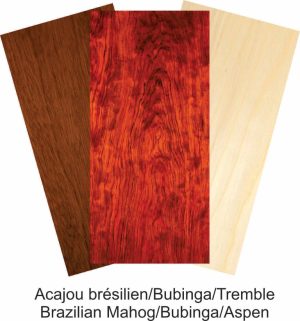 Acajou Brésilien/Bubinga/Tremble